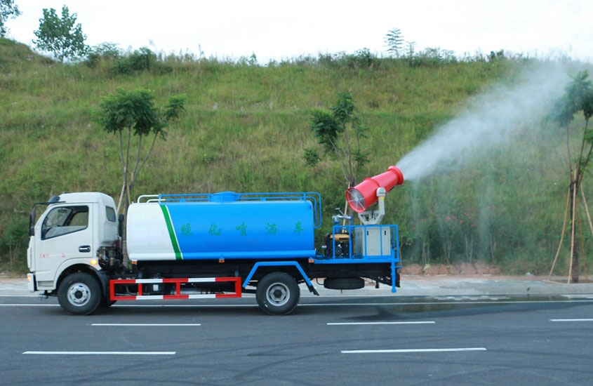 斯太爾20方綠化噴灑運水車高炮功能演示